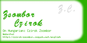 zsombor czirok business card